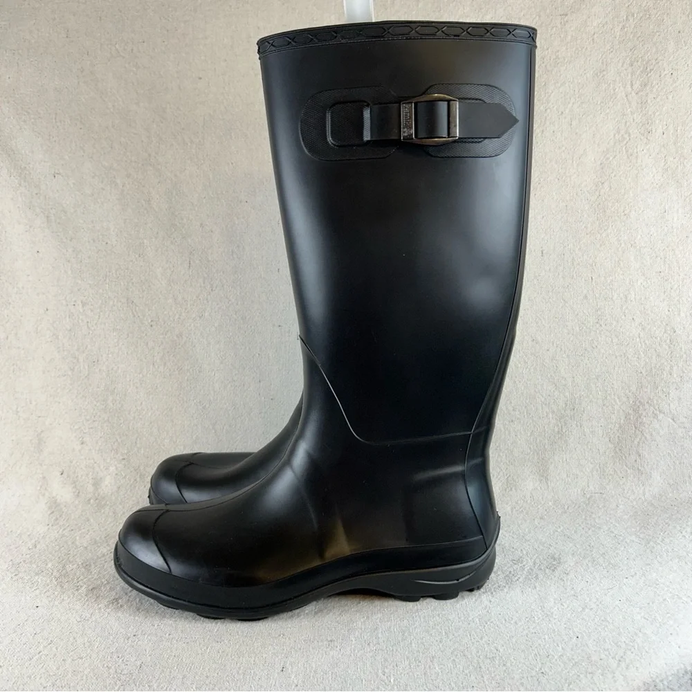 Kamik Women’s 8 Black Rubber Rain Boots Wellies - Picture 5 of 10